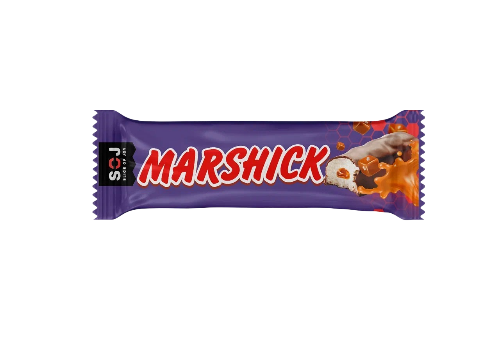 Протеиновый батончик SOJ Marshmallow с соленой карамелью в молочном шоколаде, Zero (30г)